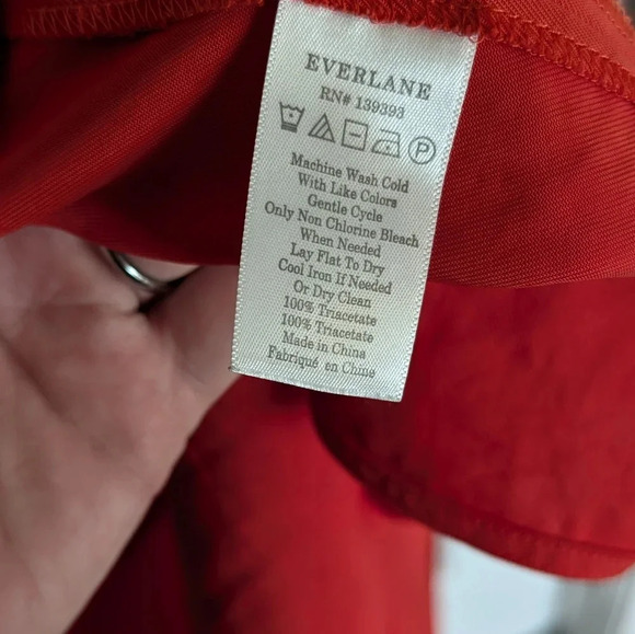 Everlane Japanese Go Weave Wrap Dress Orange sz 0 - Picture 7 of 7